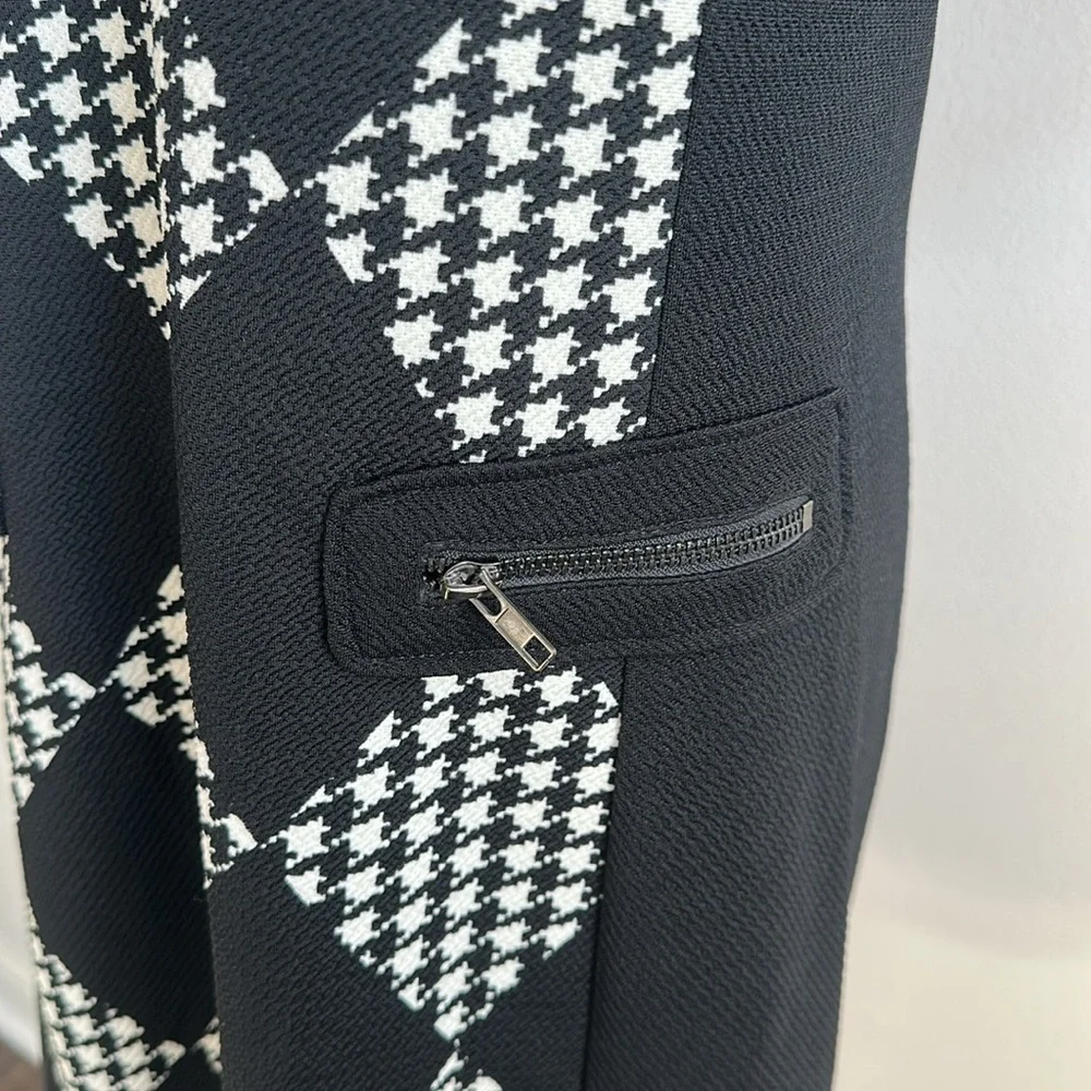 Aryeh Anthropologie Women's Argyle Houndstooth Goth Maximalist Mini Dress Size S